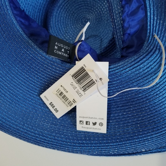 NWT August Hats Women\'s Blue Adjustable Sun Hat